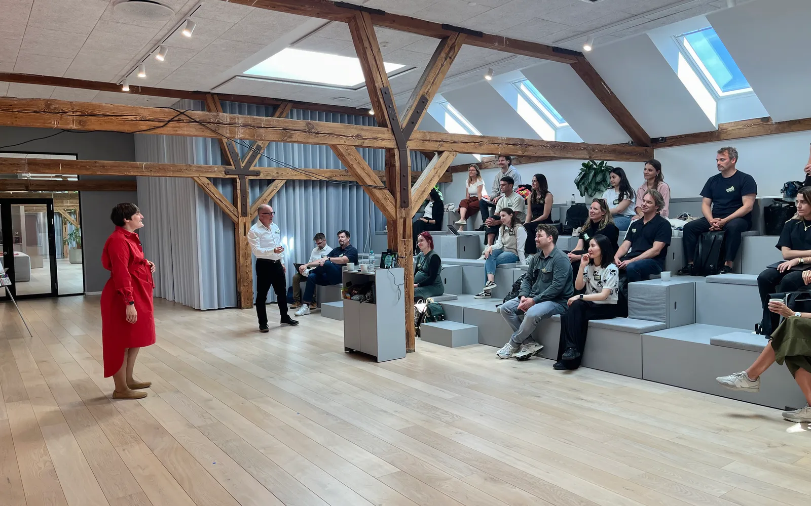 Participants listening during a PlaceX learning session.